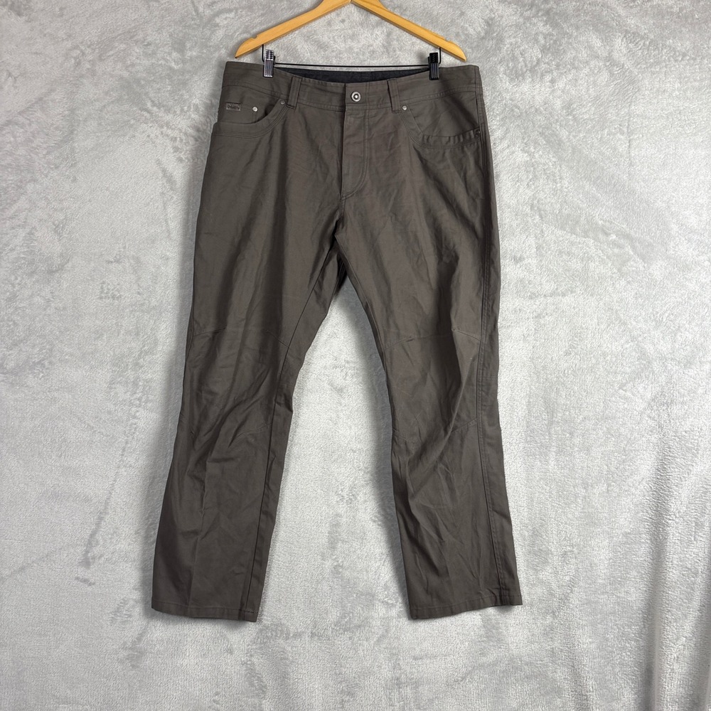 Kuhl Rydr Mens Grey Hiking Outdoor Utility Pants 38x30 Cotton Stretch RN108846
